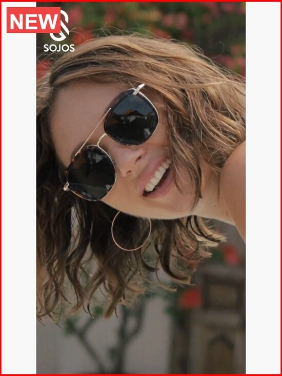 Retro Aviator Square Polarized Sunglasses UV400 Protection main image 5